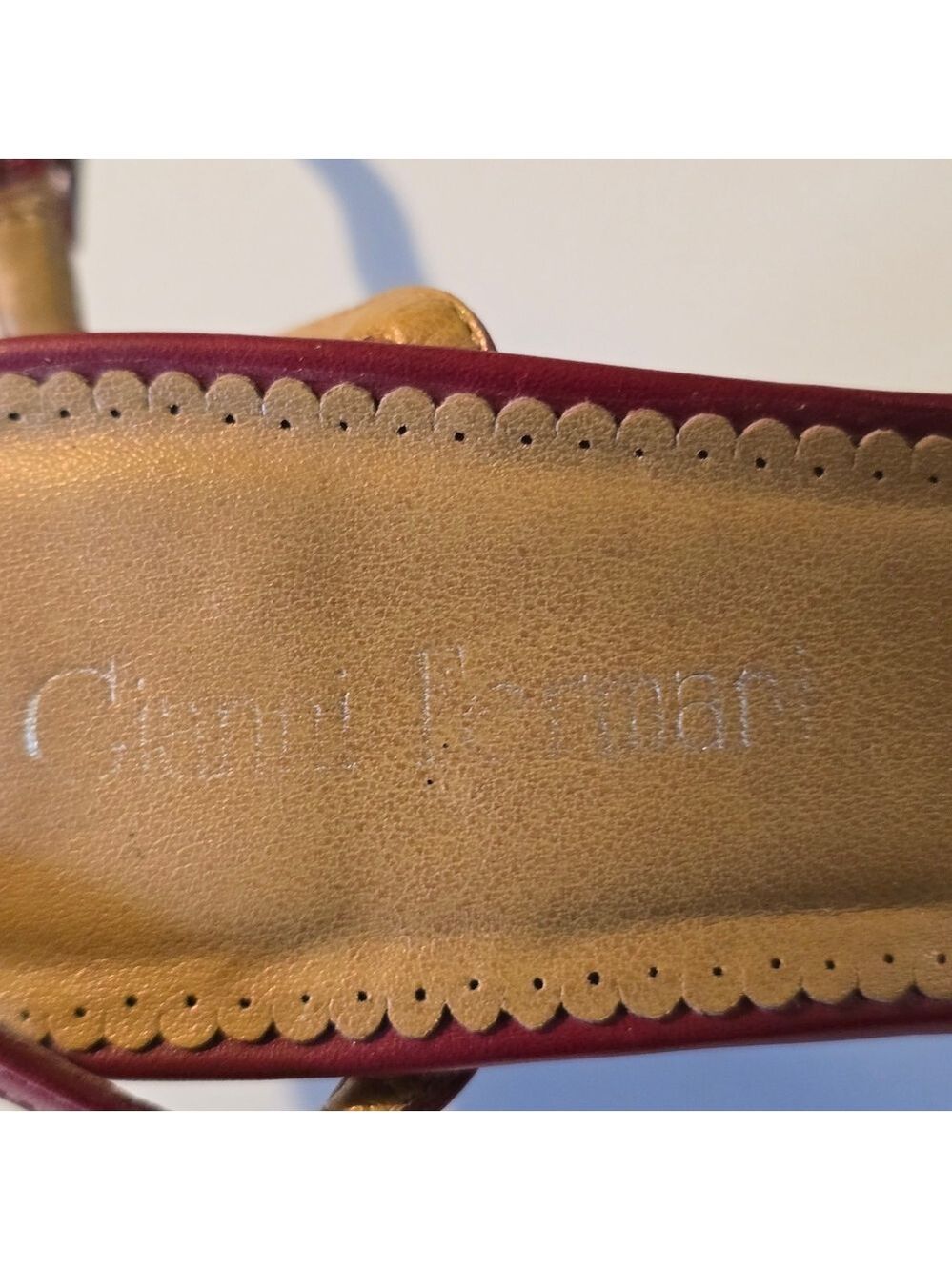 Vintage Gianni Fermani Elegant Red Leather Women's Strappy Heels - Picture 7 of 7